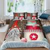 Merry Christmas Bedding Set King Queen Full Twin Size Kids Cartoon Duvet Cover Snow Comforter Cover 2/3pcs Polyester Quilt Cover
