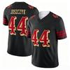 Men #23 McCaffrey Black Football Jersey V‑Neck Short Sleeve Sport Tops Fans Quick Dry Sports Shirt  Men Women Family Matching