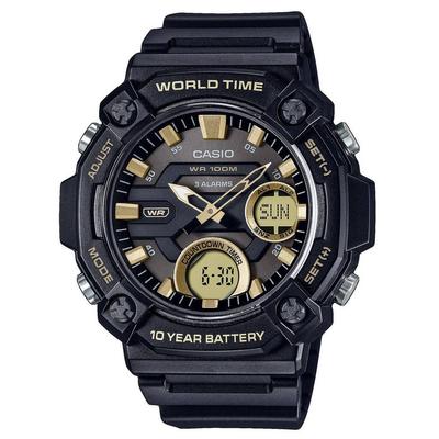 Youth Analog Digital Resin Black Dial Quartz AEQ-120W-9AV AEQ120W-9 100M Men's Watch