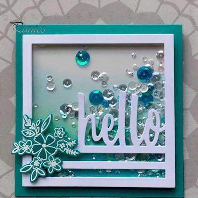 Hello Square Frame Metal Cutting Die DIY Scrapbooking Decor Embsing Stencil
