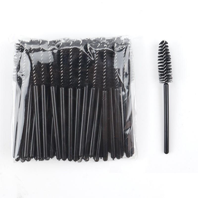 Disposable Short-Handle Eyelash & Brow Brushes - Pack of 50, Portable Mini Makeup Tool