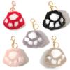 Duoling Mink Fur Kitten Paws Keychain: Cute Plush Handbag & Car Decoration, Small Gift