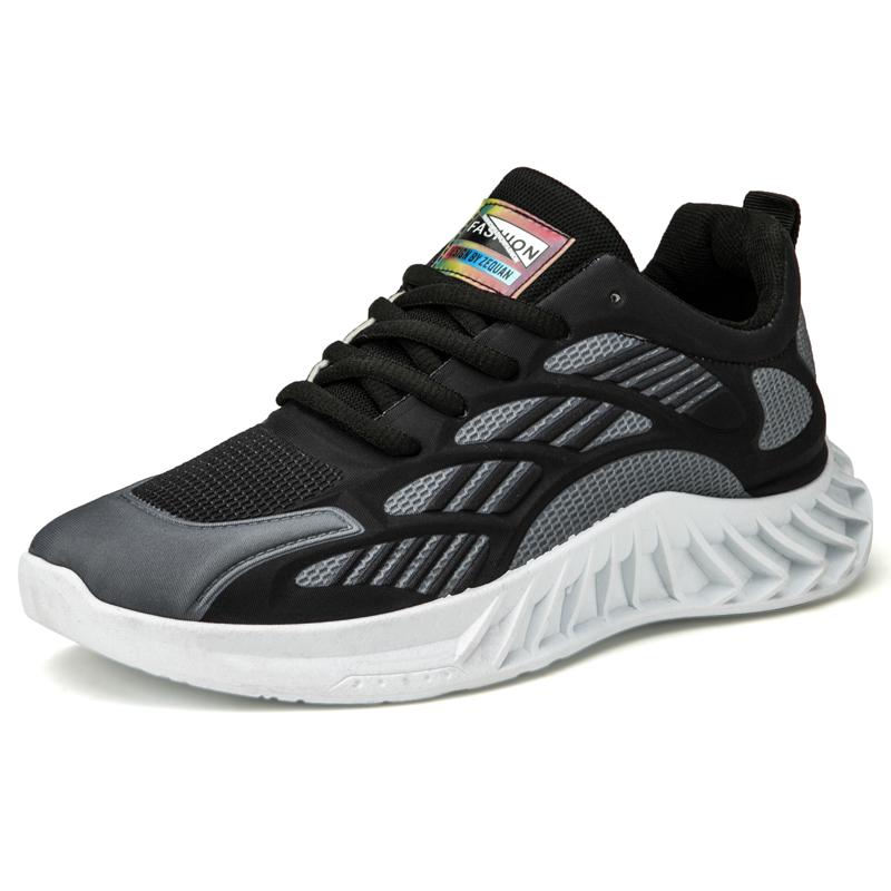 

New OEM classic fashion men s casual shoes breathable walking shoes cheap injection sneakers 41 чорний