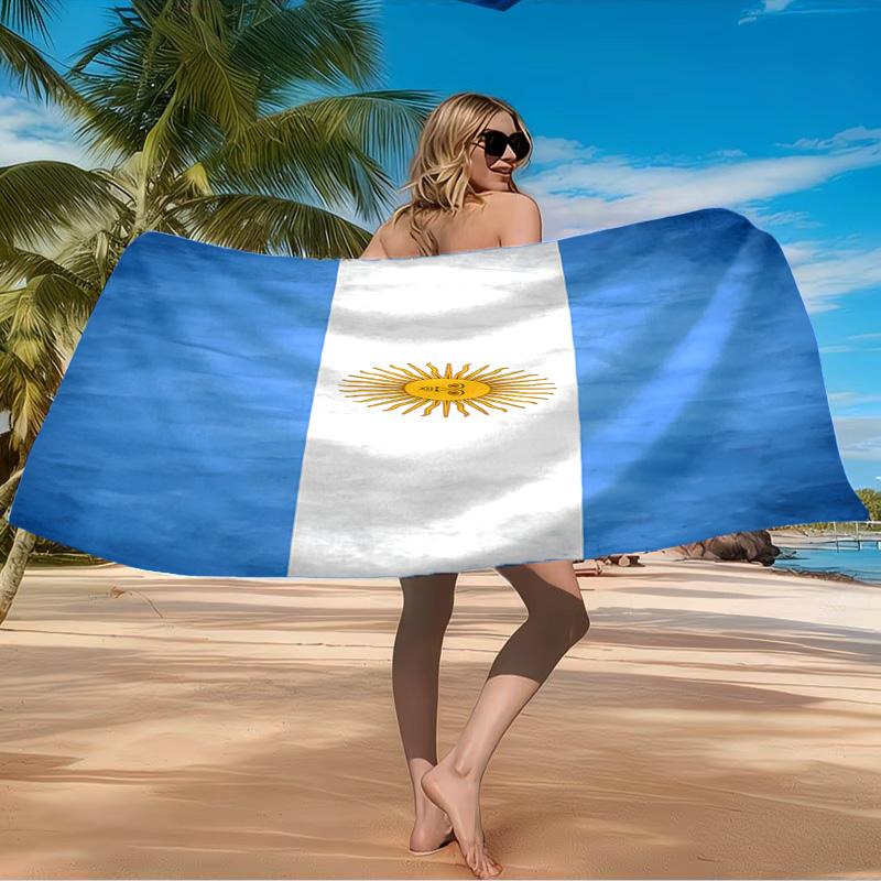 Argentinien Flagge Design Strandtuch Mikrofaser Strandtuch, Leicht und Schnelltrocknend, für Sommerreisen, Schwimmbad-Fan Geburtstagsgeschenk