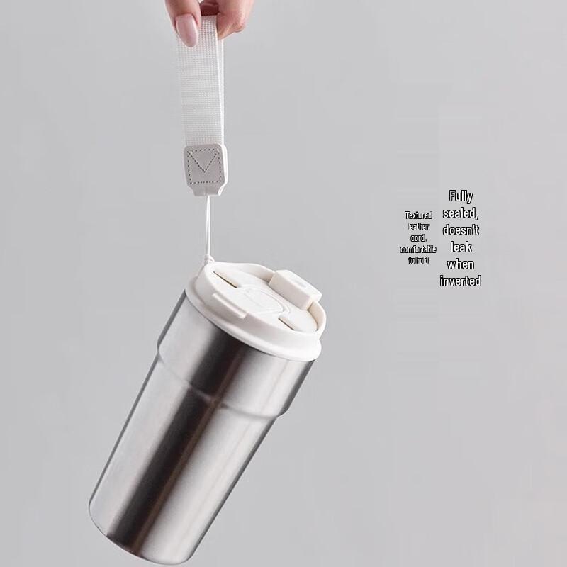 Ouleike 500ml Dual-Drink 316 Stainless Steel Travel Mug