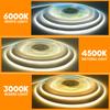 DC 12V 24V COB LED Strip Light 320 384 480 528LEDs High Density Flexible Tape 3mm 5mm 8mm PCB COB Linear Light 3000K 4000K 6000K