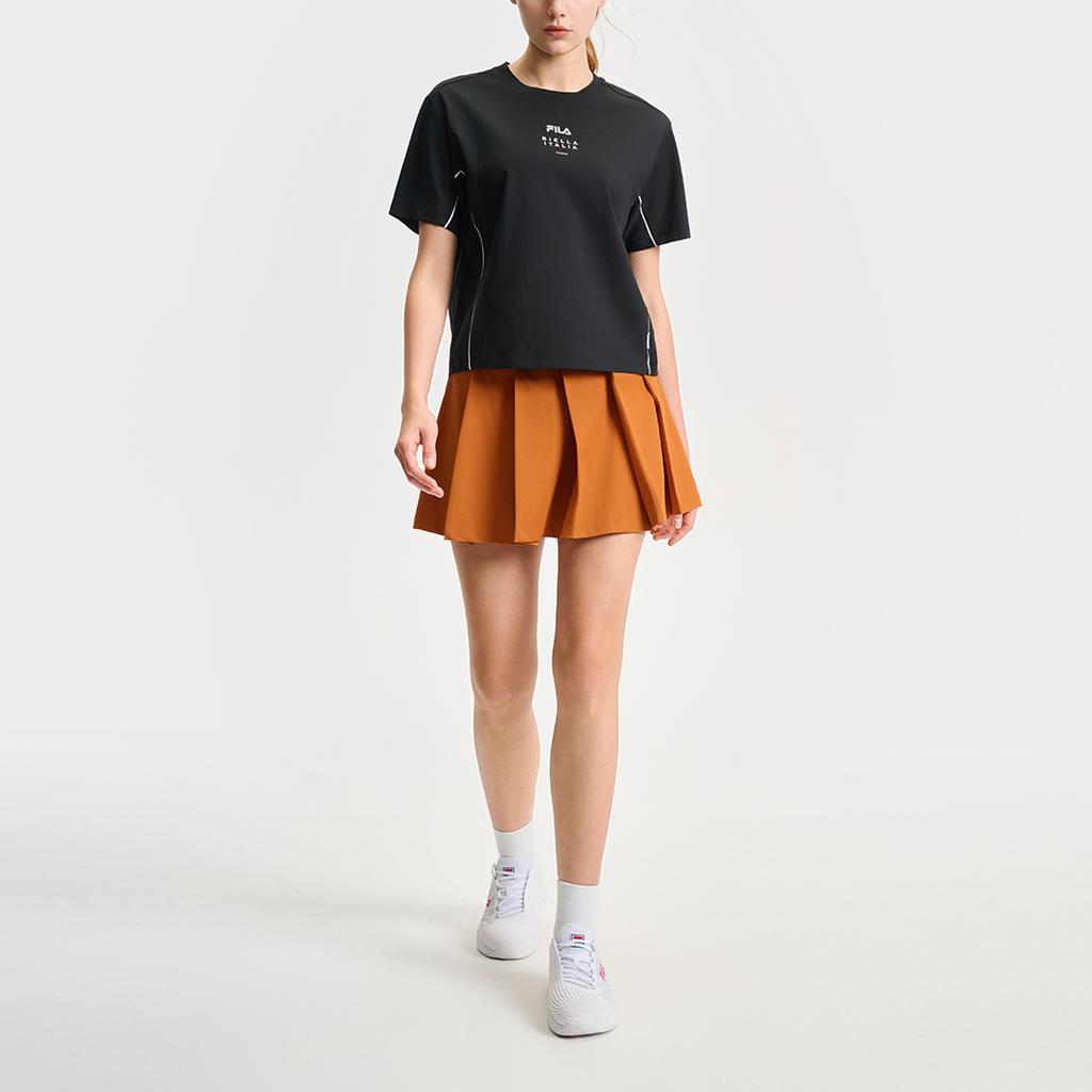 New FILA Athletics T Shirt Women's Pitch Black A11W523107F-BK