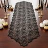 Gothic Style Home Furnishings Halloween Table Runner Black Lace Spider Web Runners 17.7 X Atmospheric Runner for 70.9Inch Party Dinner Kitchen
