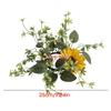 1Pc Artificial Floral Sunflower 25CM DIY Artificial Greenery Garland Wedding Table Party Decorations Candle Ring Candlestick