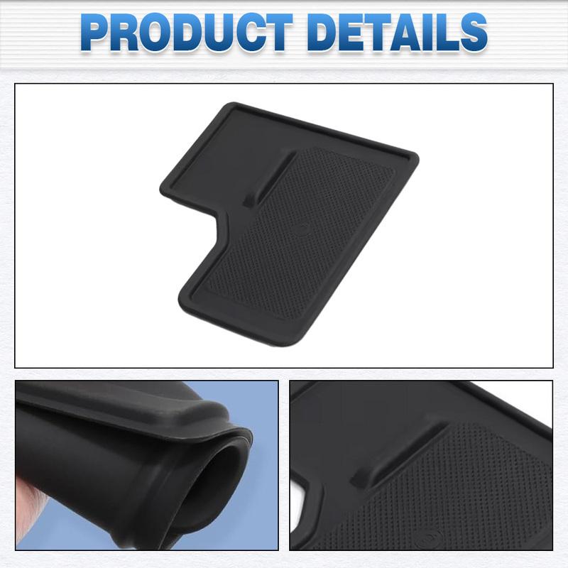 Black Smartphone Wireless Charger Rubber Mat Pad Protector for Toyota Land Cruiser Prado 250 J250 LC250 2024-2025