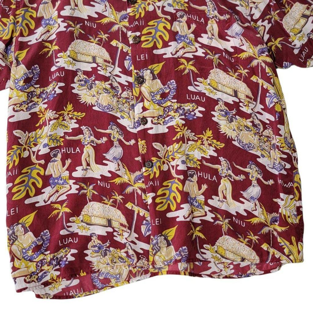 [USED] Almost Avanti 100% silk Hawaiian aloha shirt