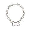 Bone Inspired Clasp Necklace Smooth Alloy Finish Clavicle Chain Multipurpose Jewelry Gift For Fashion Enthusiasts