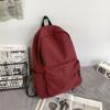 Schoolbag Backpack Ins Trend 1011 New Korean Version of Female High School Junior High School Students Large Capacity Simple Solid Color Schoolbag 