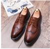 2022Newest High Quality Men Oxfords Shoes Male Formal Leather Shoes Men Brogues Shoes  Bullock Business Wedding Dress Shoes 85 Ch65