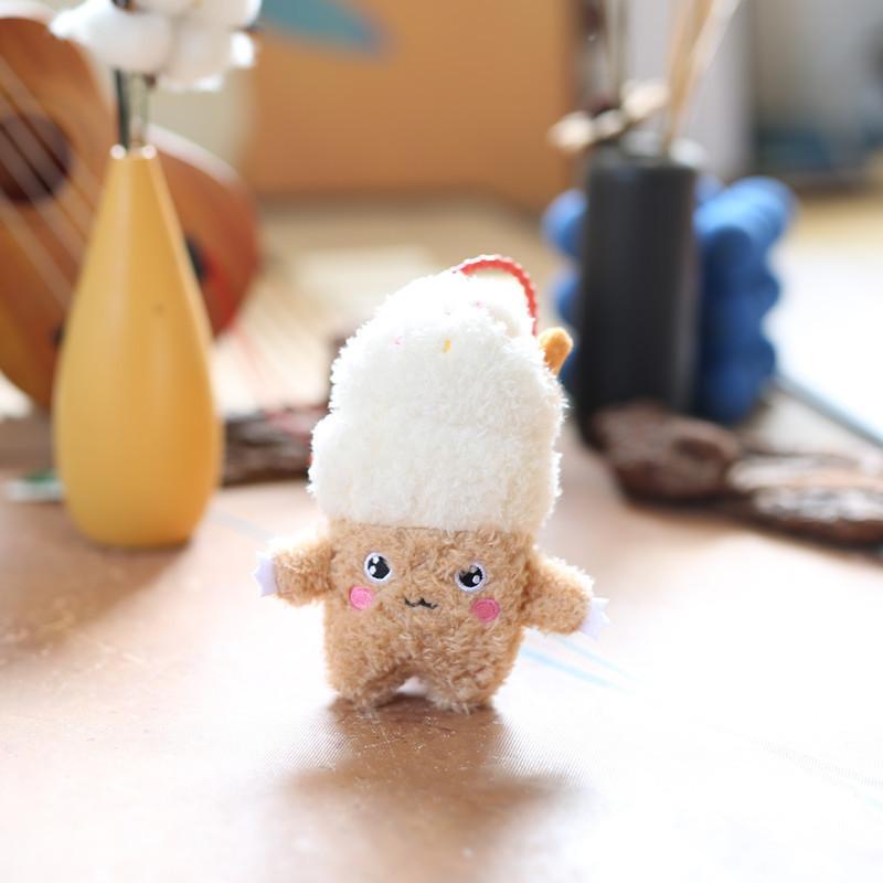Cute Cream Ice Plush Toy Bag Pendant Doll Keychain Accessory Birthday Soft Gift