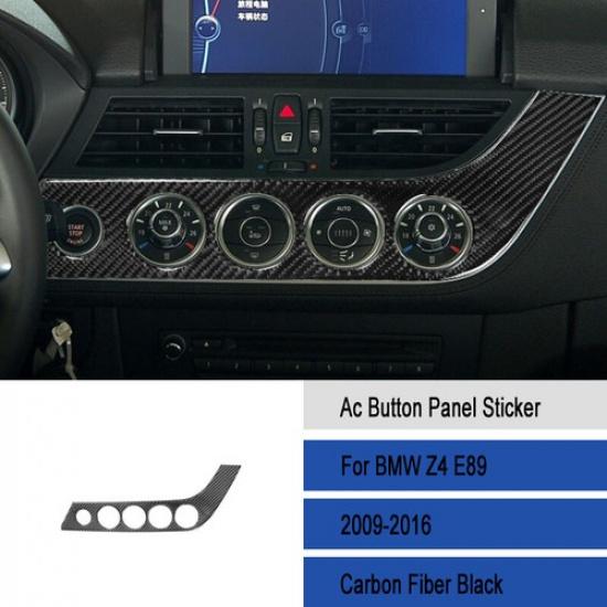Bright Carboh Fiber Car Front AC Button Frame Cover For BMW Z4 E89 09 10 11 12