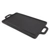 Plaque de cuisson double face en fer Chauffage rapide et uniforme Plaque de grill réversible pour camping en plein air Réchaud à gaz Cuisinière à induction