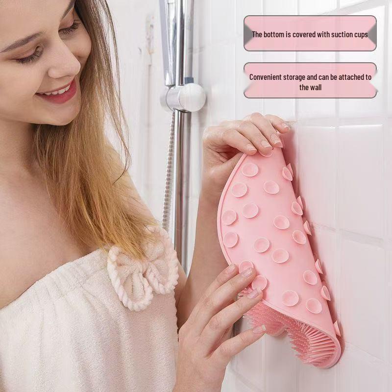 

Douyin Bathroom Massager: Non-slip Silicone Back & Foot Scrubber with Suction Pads 85g
