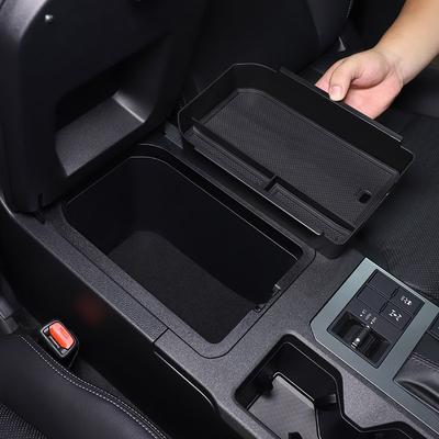 Für Toyota Land Cruiser Prado LC250 J250 2024 ABS Schwarz Auto Mittelkonsole Armlehnenbox Aufbewahrungsbox Auto Innenzubehör