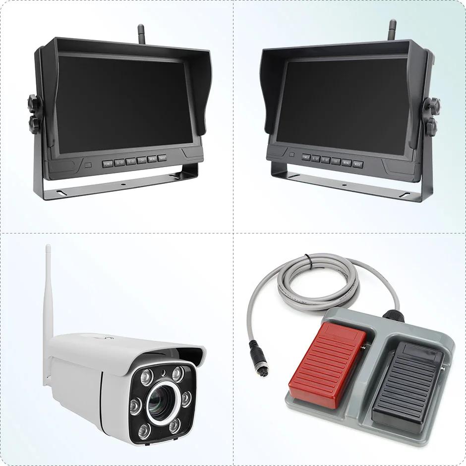 

GreenYi Wireless Crane Camera 9 Monitor DVR 30X Zoom Amplification Zoom AHD Wifi Display Set For Tower Crane Stone Caravan No SD Card