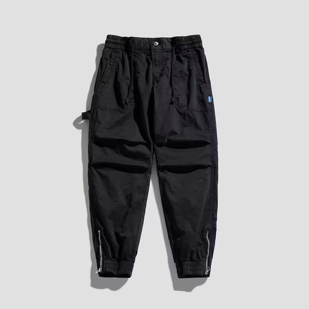 Overalls Men's Spring and Autumn Outdoor Sports Pants Tie Feet Loose High Street Popular Men's Casual Pants