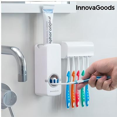 Toothpaste Dispenser - InnovaGoods - V0100857 - White - ABS - Practical and Hygienic