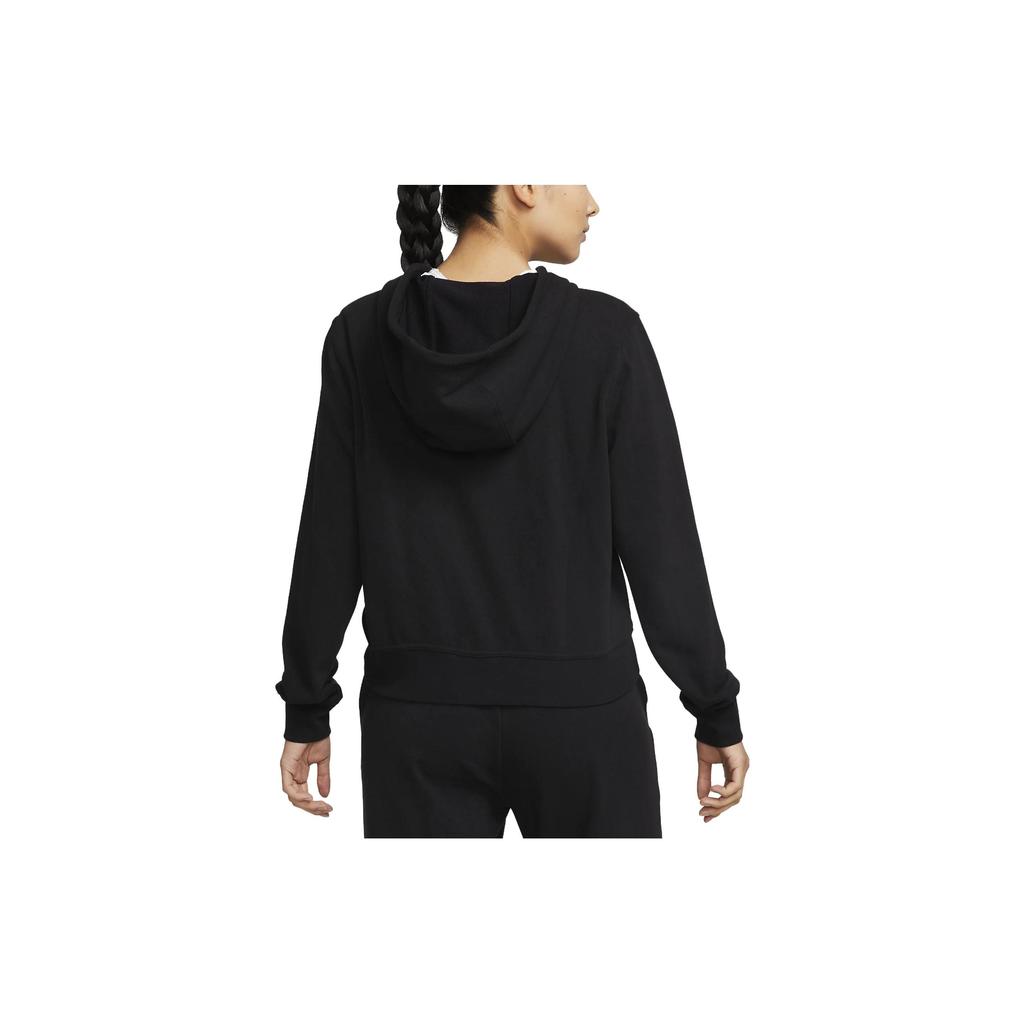 Nike Solid Color Zip-Up Long Sleeve Hoodie Women hoodies Black FB5199-010