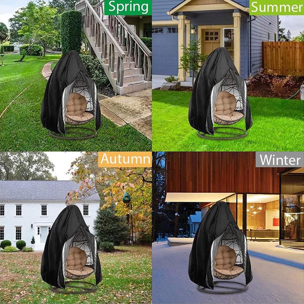 Patio Egg Chair Cover, Extra Large Double Egg Chair Cover for Outdoor Furniture, Heavy Duty Swing Hanging Egg Chair Cover Waterproof, Anti-UV,