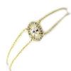Les Trésors De Lily [L7078] - Bracelet Plaqué or 'Sissi' blanc doré - 12x8 mm
