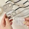 1 peça Caixa de Lentes de Contato Ins Portátil Transparente Caixa Companheira Minimamente Integrada Estojo de Lentes de Contato de Viagem para Meninas com Pinça