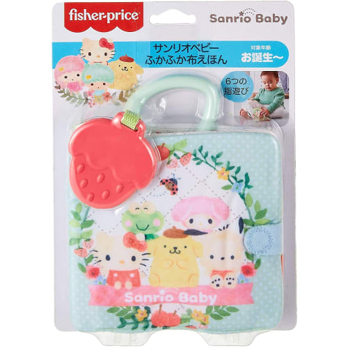 Mattel Fisher Price Obrázková kniha Sanrio Baby Fluffy Cloth [0 měsíců~] [Vzdělávací hračka] [Látková hračka] [Teething] GXC11