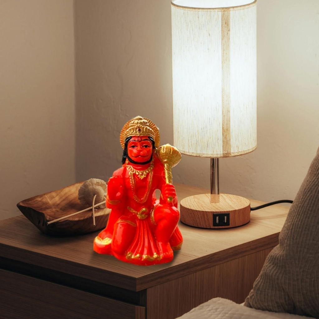 Hanuman Murti for Car with Free Hanging Hanuman and Pocket Chalisa - Bajrang Bali Murti for Protection from Negative Energy