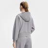 FILA Fitness Classic Simple Sports Training Casual Comfortable Versatile Hooded Knit Loose Zipper Sweatshirt Jacket Women tops A11W621508FGY
