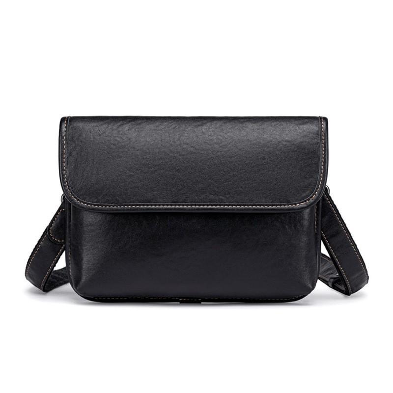 Genuine Leather Briefcase Business Commuting Top Layer Cowhide File Bag Casual Single Shoulder Handbag Large Capacity