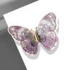Retro light luxury handmade enamel embroidery butterfly brooch female niche high-end pin DIY high-end corsage