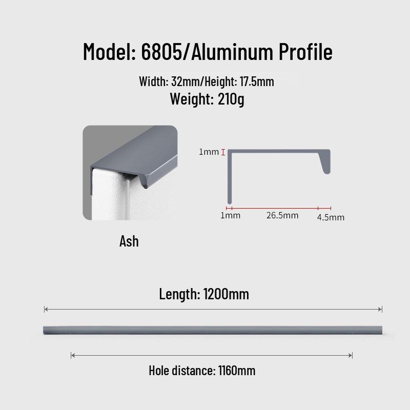 Modern Minimalist Black Invisible Handle for Cabinet Doors and Drawers