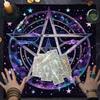 Star Circle Pattern Astrology Tablecloth Tarots Divinations Tablecloth Altars Cloth Divinations Board Game Accessory