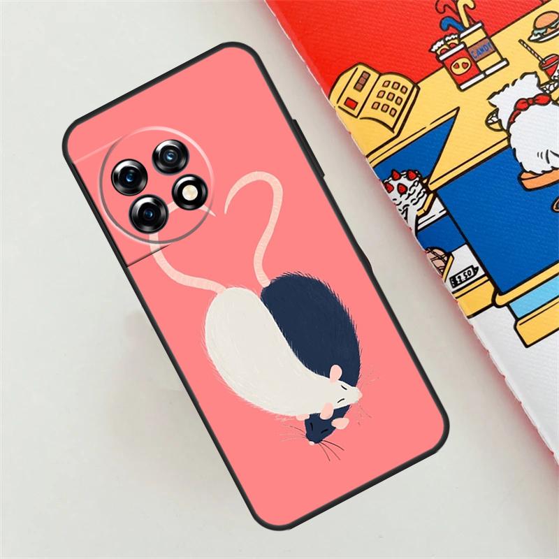 Mouse Rat Case For OnePlus Nord CE 4 3 2 Lite N10 N20 N30 OnePlus 12 11 9 10 Pro 10T 9R 10R 12R Cover