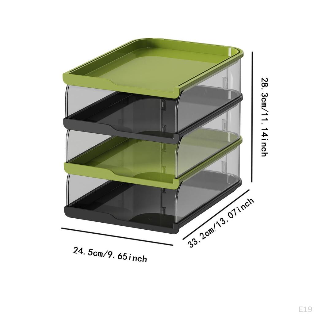 Desktop File Organizer Document Holder for Desk Newspaper Files Shelves Rack Letter Tray