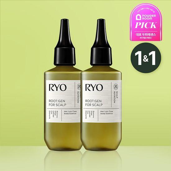 1+1 Ryo Rootzen Traitement Chute de Cheveux Essence Cuir Chevelu 80ML Offre Double + Shampooing 50ML