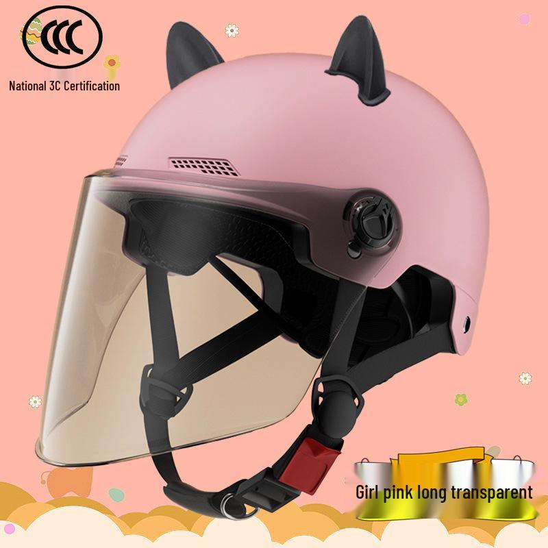 2026 Cat Ear Electric Bike Helmet 3C Certified - Unisex Summer Sun Protection