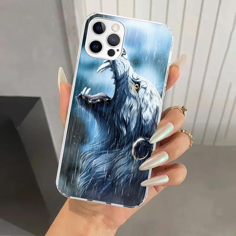 Angry Animal Wolf Fierce Phone Case for Iphone 17 Air 16 15 Plus 14 13 Mini 12 11 Pro Max 16E 7 8 SE 2020 Soft Funda Print Shell