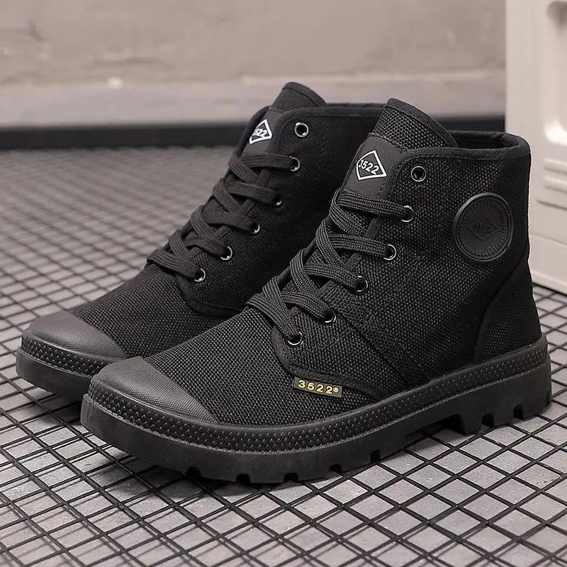 Scarpe da Uomo Trendy Stivali da Uomo Taglio Alto Calzature in Tela Offerte Originali Prezzo Basso Comode Casual Taglia 44 In Promozione Nuovo
