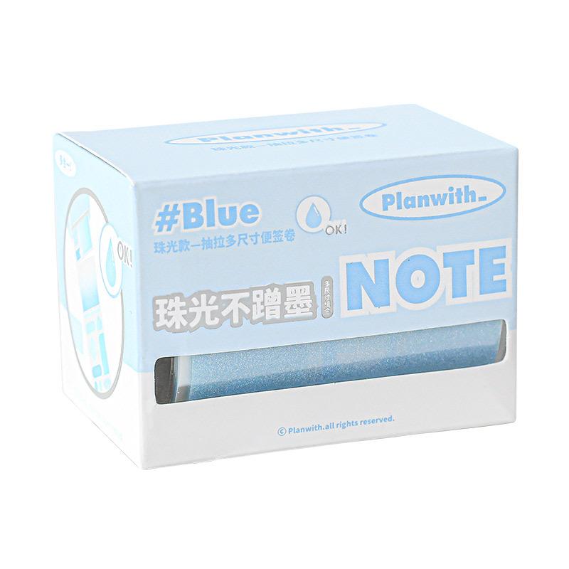 Pearlescent Pull Tab Sticky Notes Waterproof Translucent Study Memo Pads See-Through Reading Highlight Tape Stationery Gifts