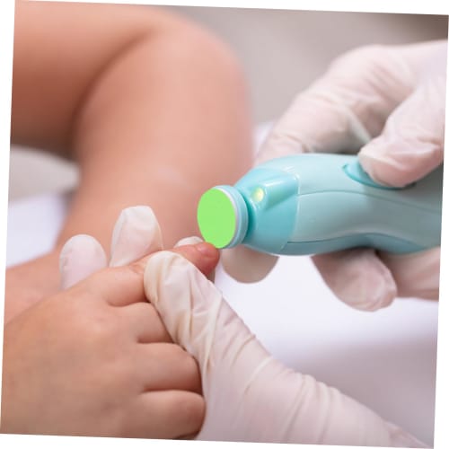 TOVINANNA 10-Piece Replacement Grinding Heads for Electric Nail Files, Baby Nail Trimmers, Plastic, Green