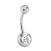 Neue Mode Sexy Damen Chirurgischer Stahl Kristall Bauchnabel Bauchnabelringe Bar Körperschmuck Piercing Schmuck