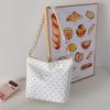 Korean Style Sweet Polka Dot Women's Versatile Shoulder Bag with Lace Trim