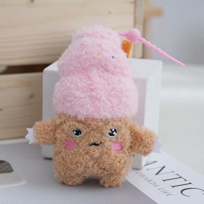 Cute Cream Ice Plush Toy Bag Pendant Doll Keychain Accessory Birthday Soft Gift