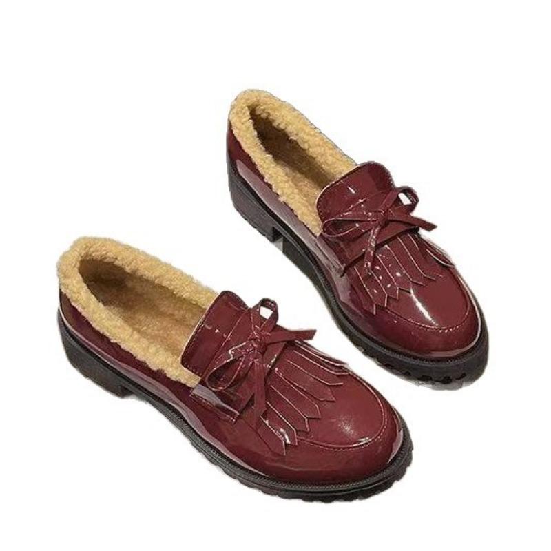 Versatile and comfortable women's spring and autumn new patent leather bow Mary Jane shoes casual shoes women