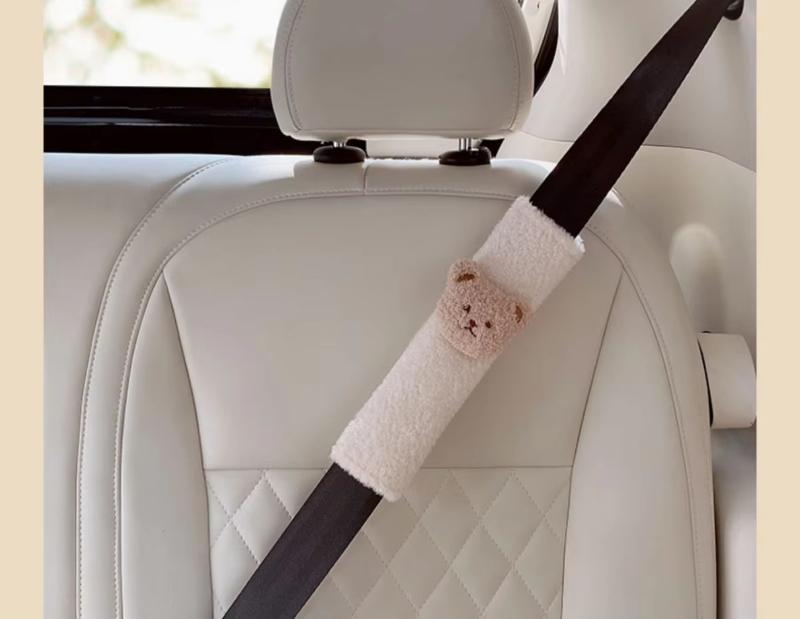 1Pc Car Styling Seat Belt Cover Shoulder Strap Harness Cushion Cartoon Bear Car Seatbelt Shoulder Pad Protector